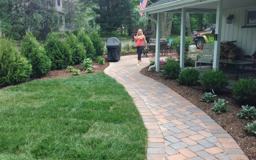 Residential Front Entrance Upgrade – Landscaping, Walks, Patios – Denville, NJ
